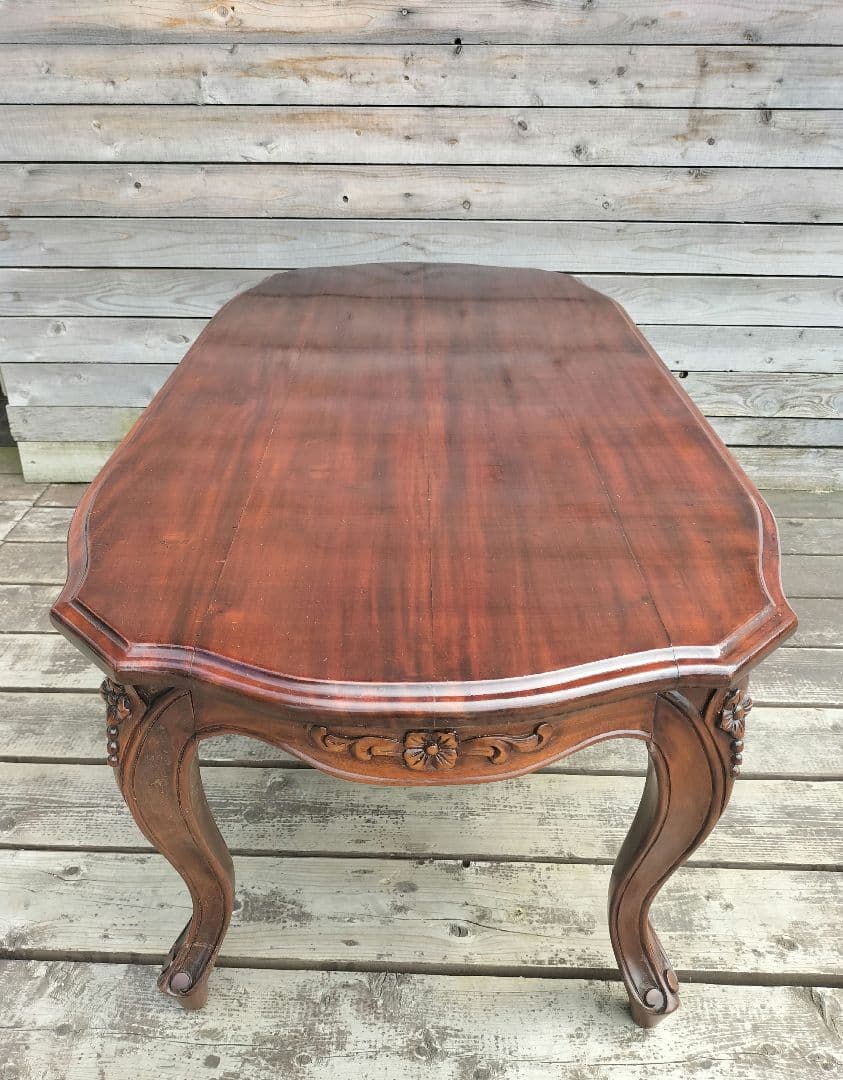 M♦TAD送料込 希少 アンティーク　総無垢　猫脚テーブル ローテーブル