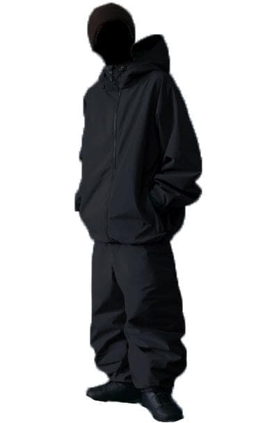 25-26スノーボード ウェア/上下セットアップ/メンズ/黒/2XLサイズ