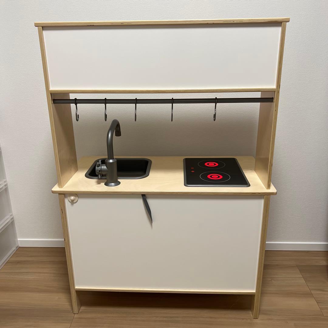 【美品】IKEA おままごとキッチンDUKTIG ホワイト　イケア　送料込
