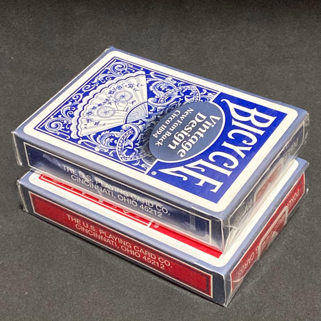 Bicycle Vintage Design New fan back赤青セット