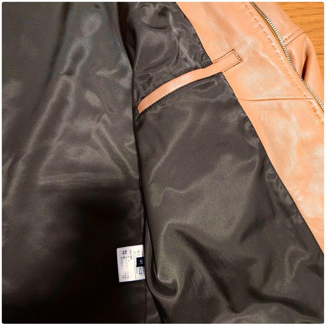 定価5.1万 メンズビギ 最高級ラムレザークロームタンニングジャケット 1/SM