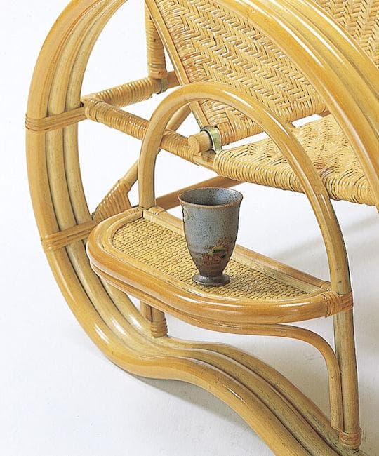 籐ラタン３つ折り座椅子 リクライニング座椅子 リラックスチェア（1111）