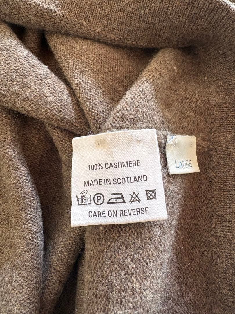 エルメスマルジェラ期ミドルゲージカシミヤタートルニットバランタイン製　トープ