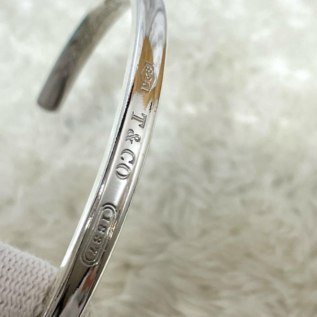 【極美品】ティファニー　ナロー1837 カフバングル　925 巾着袋付属