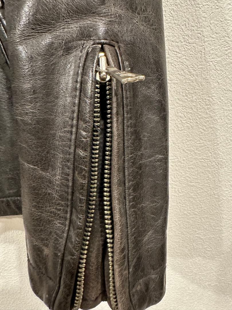 【稀少】キャサリンハムネット　アーカイブレザーライダース　フェード00s 黒