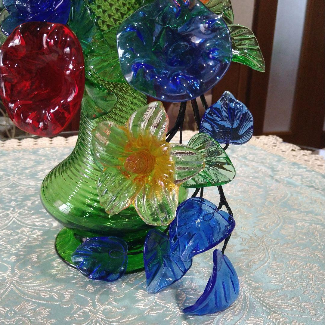 琉球ガラス花瓶＆花