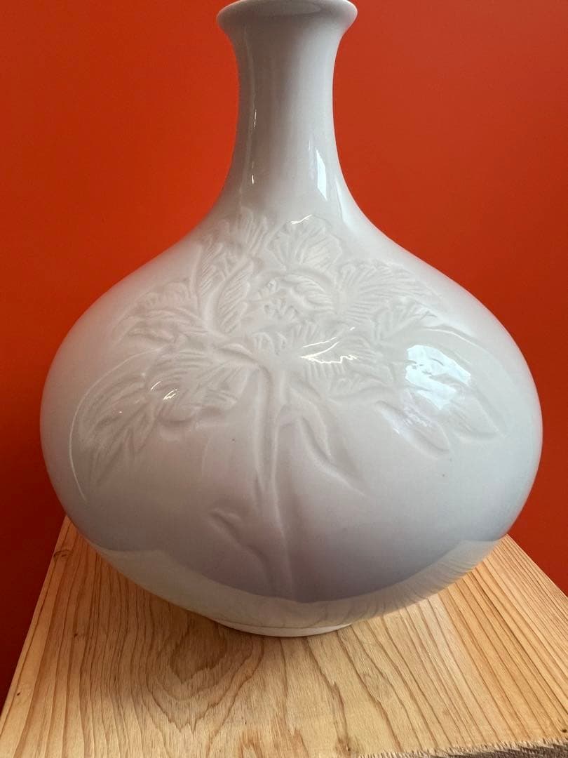 1299 中村清六　白磁　小花瓶　未使用　有田焼　高麗庵