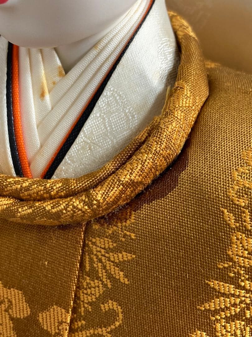 正絹 黄櫨染 特選雛人形 玉泉作 雛人形 親王飾り