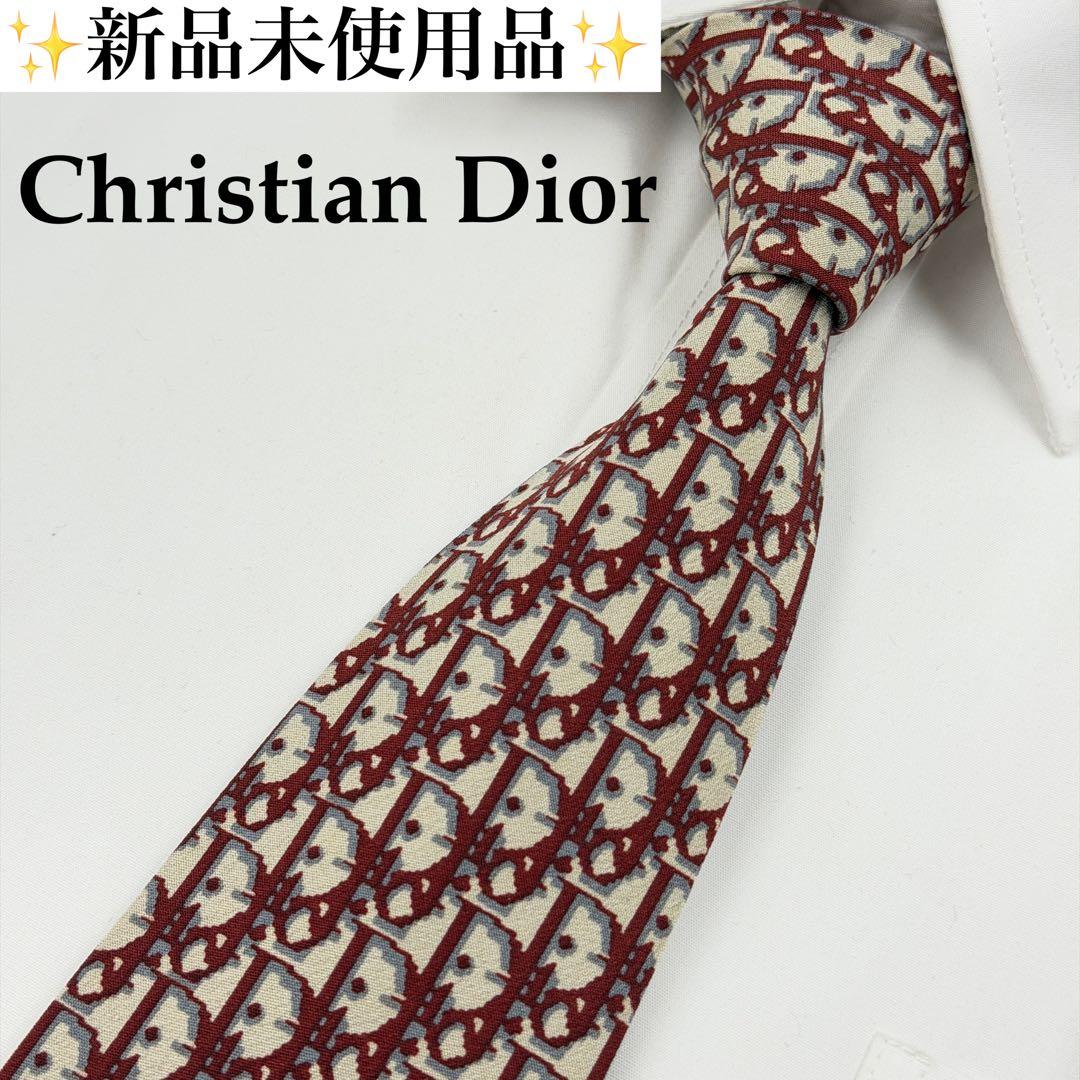 ✨️新品未使用✨️ Christian Dior ネクタイ トロッター レッド