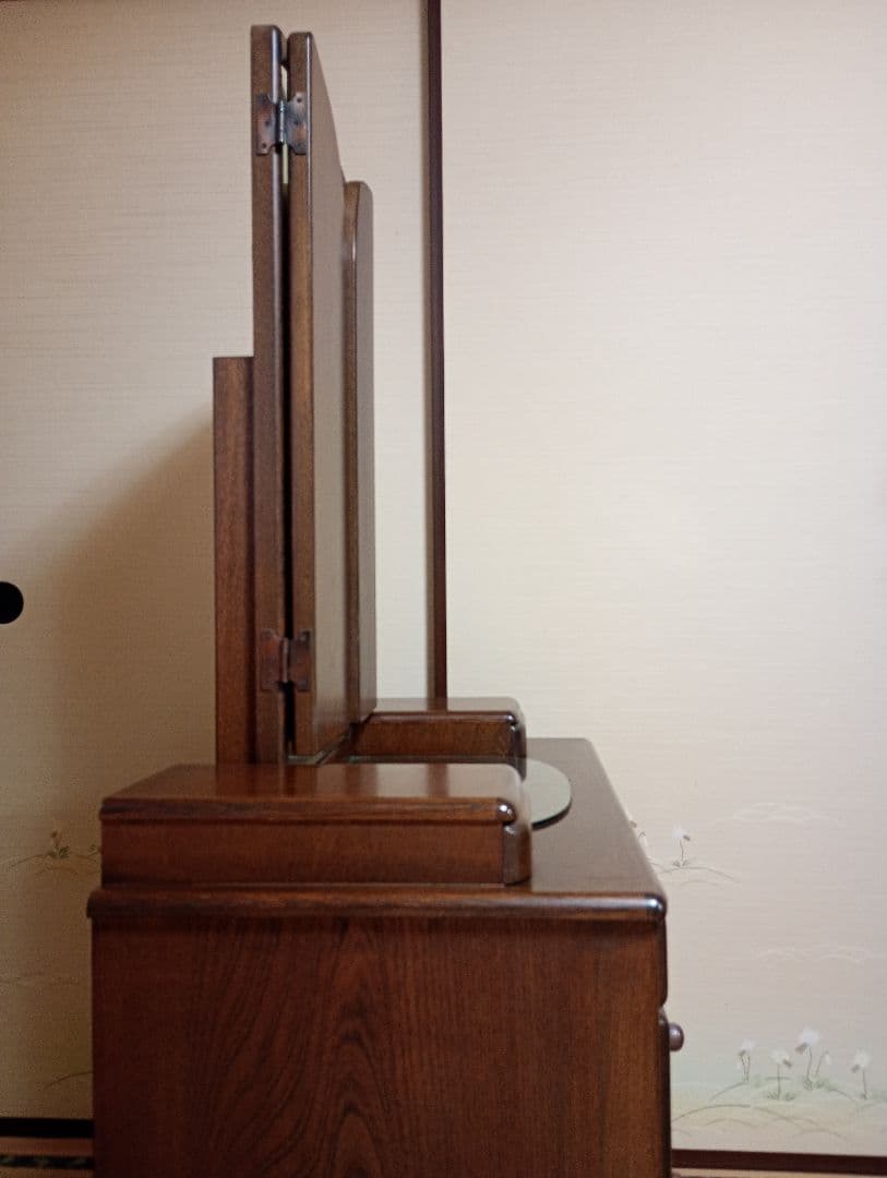 【中古品】木製ドレッサー・鏡台 　椅子同時購入必須