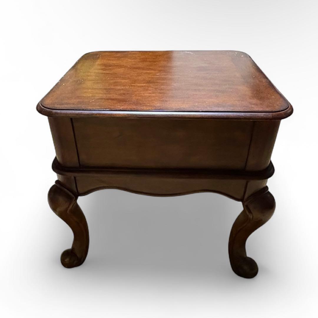 Ashley アシュレイ エンドテーブル 猫脚 ラスティックブラウン