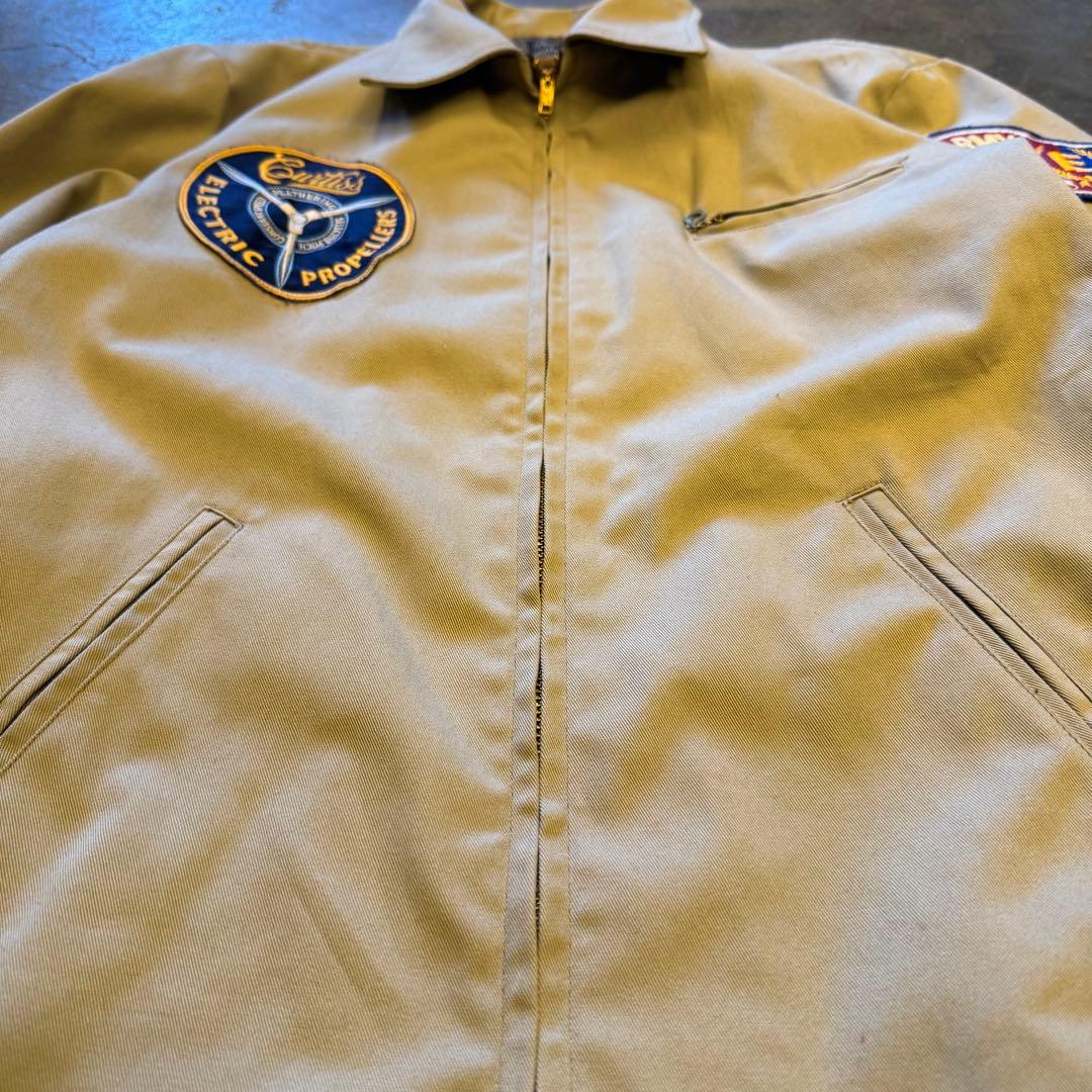 buzz rickson's フライトジャケット シャンブレーシャツ 刺繍ロゴ