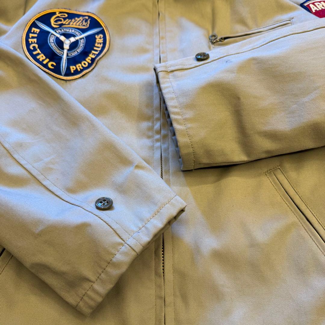 buzz rickson's フライトジャケット シャンブレーシャツ 刺繍ロゴ