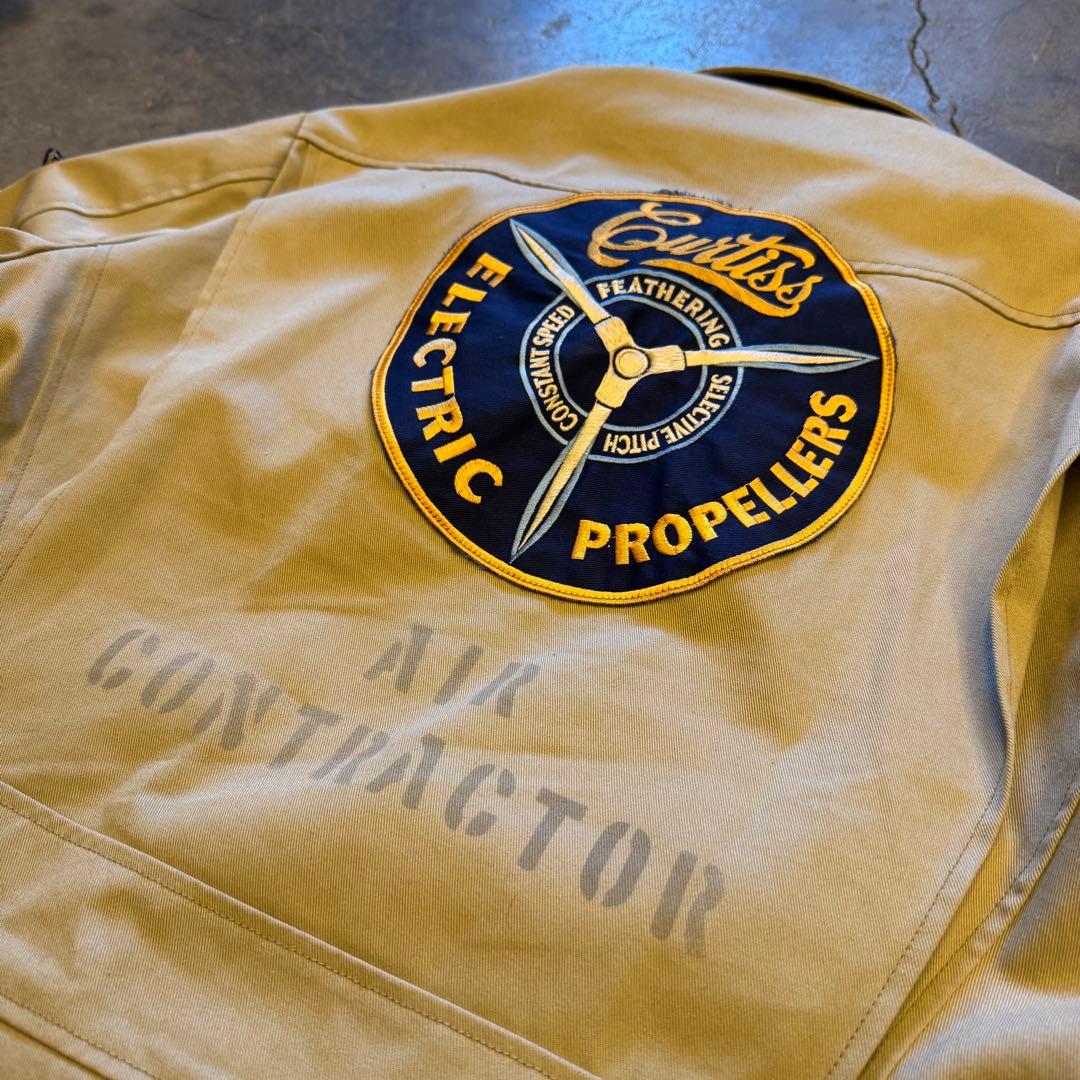 buzz rickson's フライトジャケット シャンブレーシャツ 刺繍ロゴ