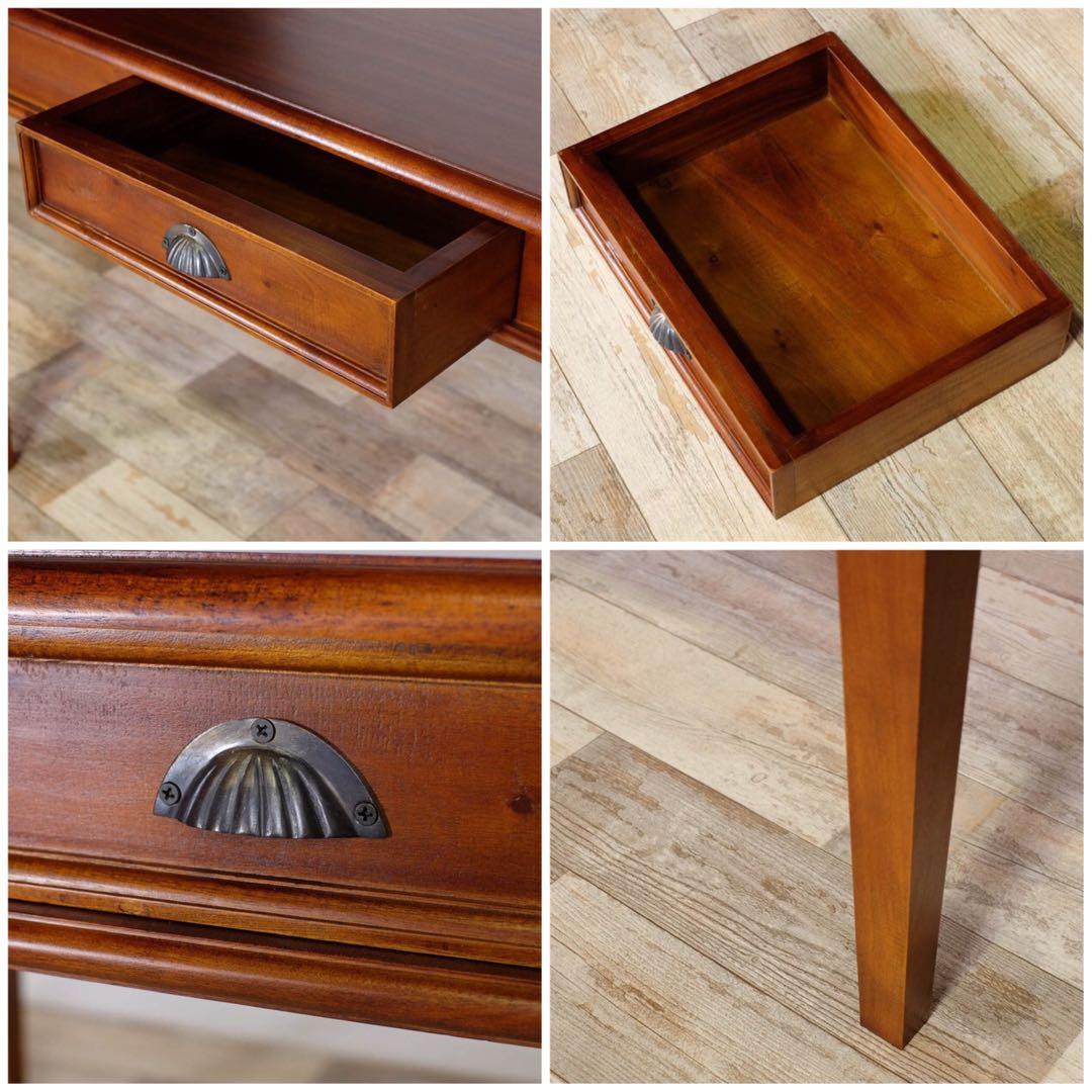 A 新品 アジアン ダイニングテーブル L コロニアル 4人 カントリー