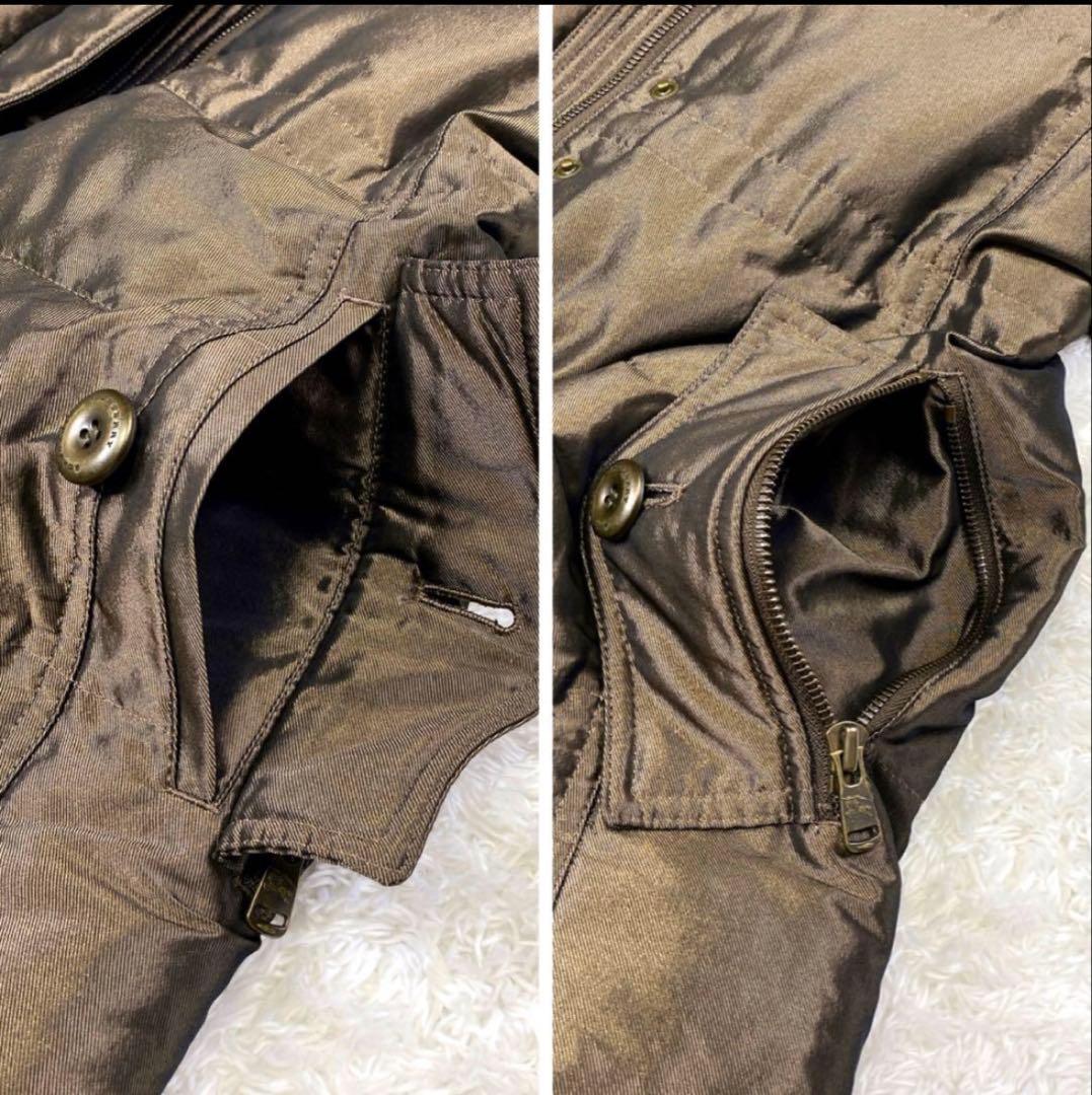 美品 BURBERRY LONDON ダウンコート シャドーチェック Aライン