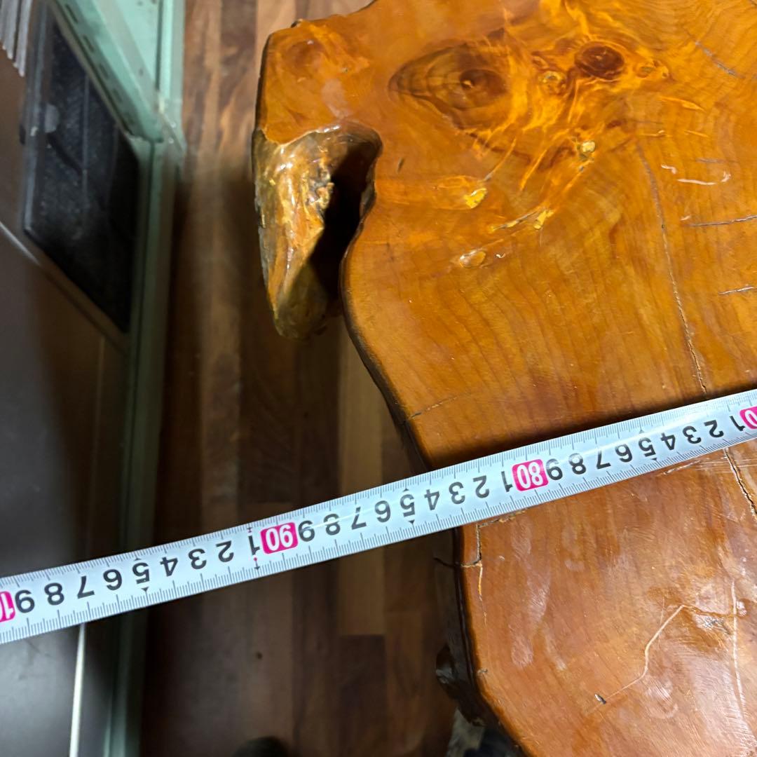 ②送料設置込み　丸太　切り株　ダイニングテーブル　　おそらく欅