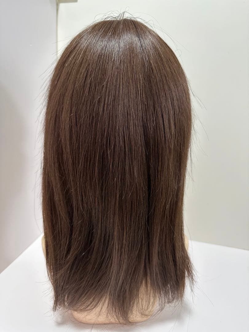 フルウィッグ人毛100%人毛ウィッグ医療ウィッグロングストレート広い頭皮Sサイズ