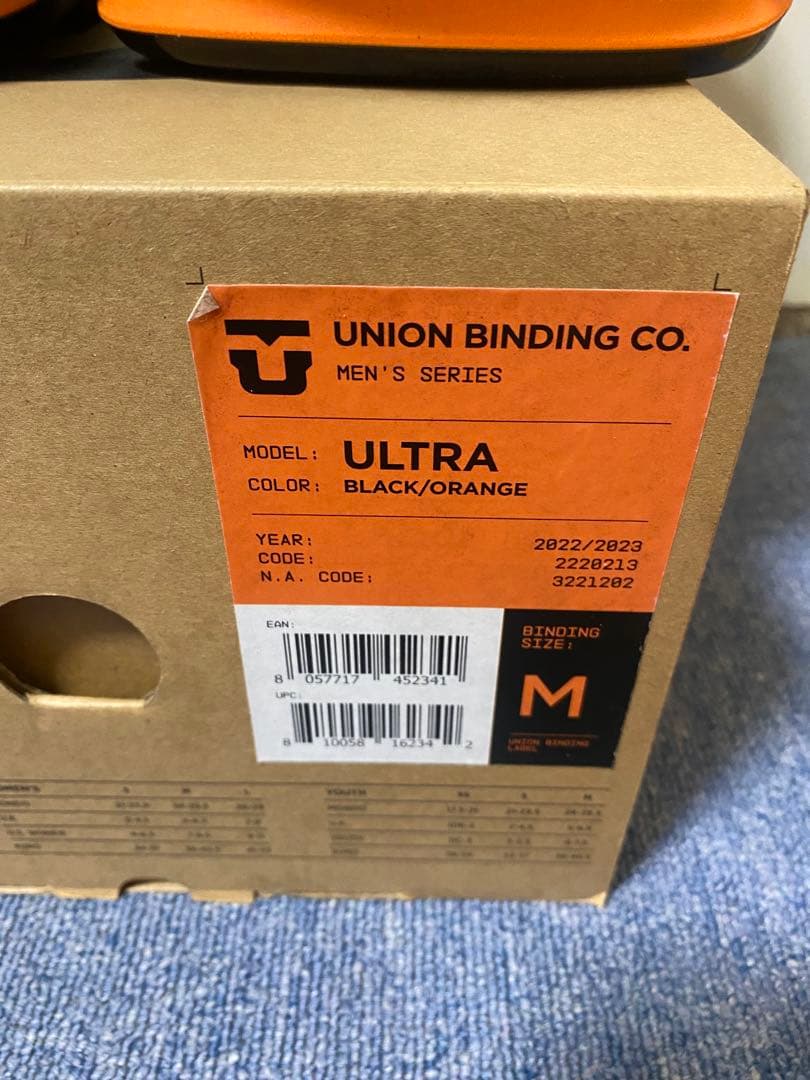 Union Ultra ビンディング ブラック/オレンジ M 22-23モデル