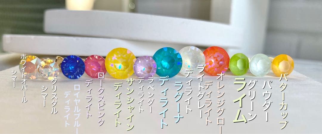 スワロフスキークリスタル®︎ 朝焼けの大聖堂　ステンドグラス　ポニーフック