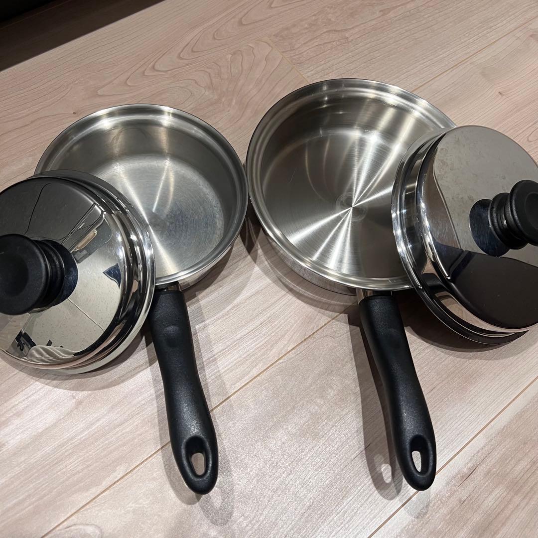 アムウェイQueen 片手鍋 2個セット ステンレス