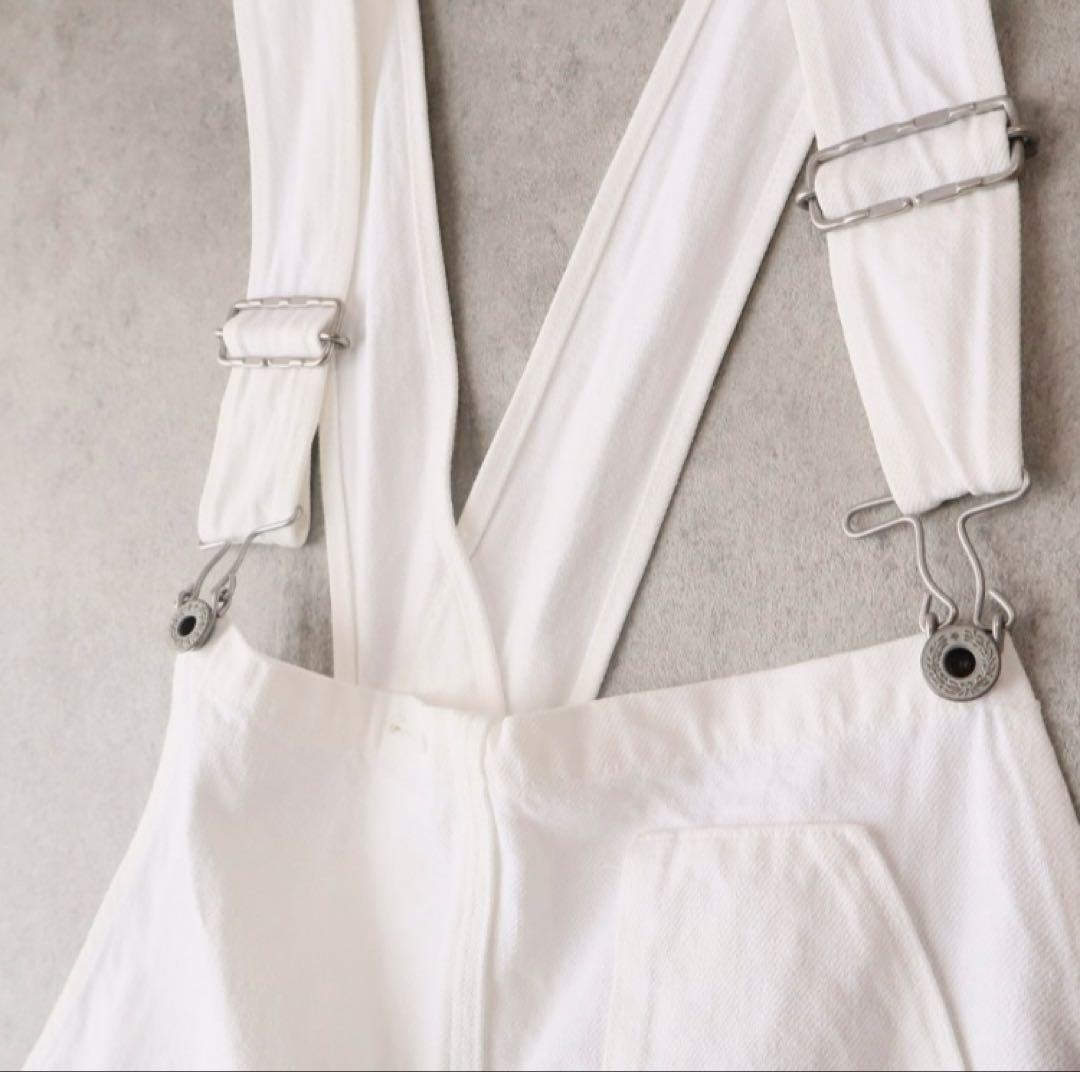 LENO 真っ白可愛いホワイトデニムサロペットオーバーオール　サイズ3