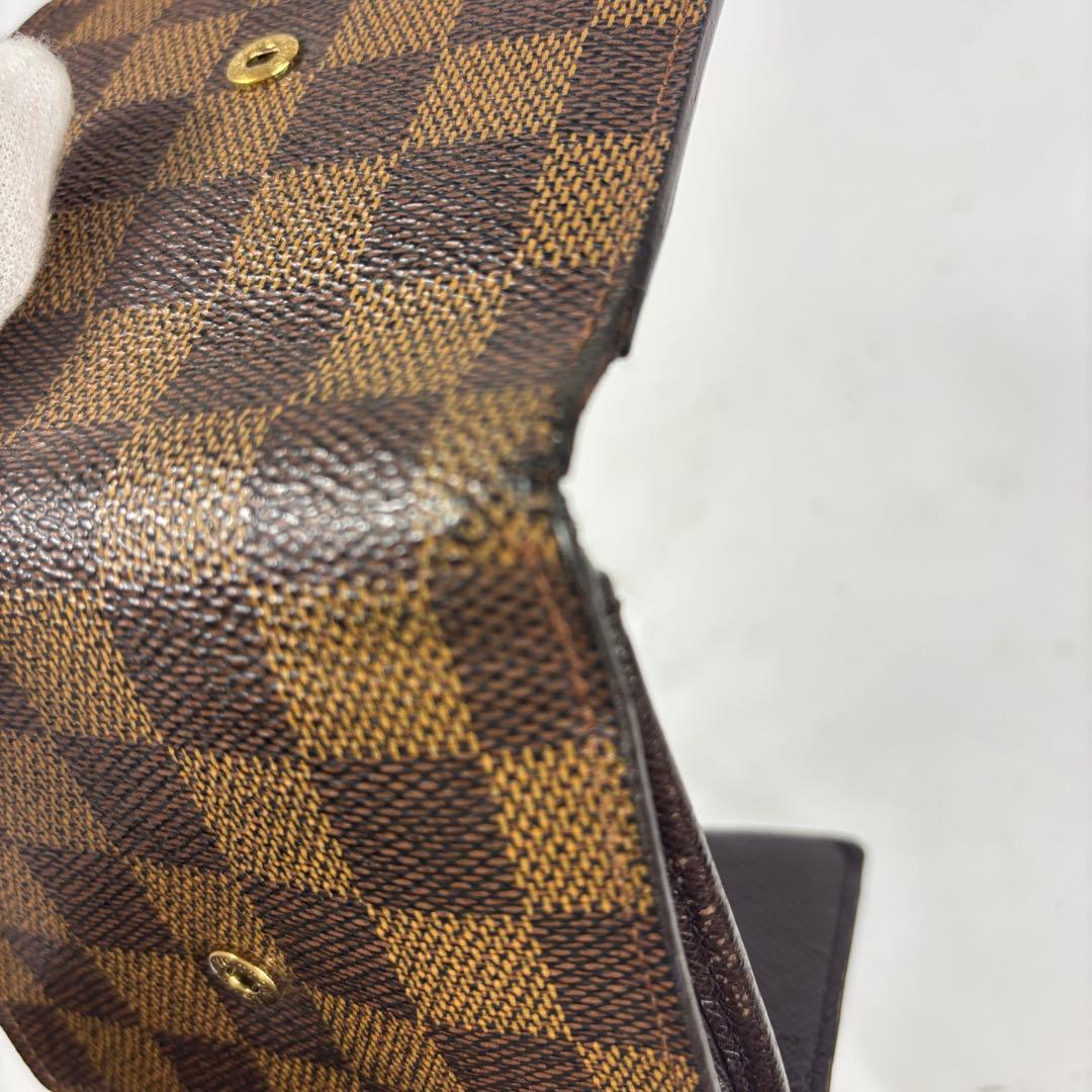 ルイヴィトン ダミエ ポルトモネ ビエ カルトクレディ Wホック 折り財布