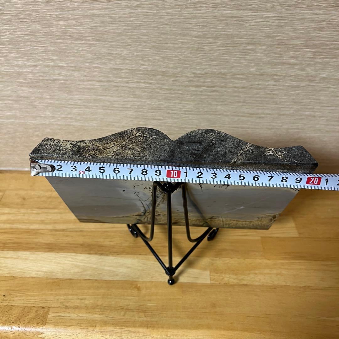 ⬛︎【１点物】ピクチャージャスパー 天然石 ブックスタイル 自然風景模様　台座付