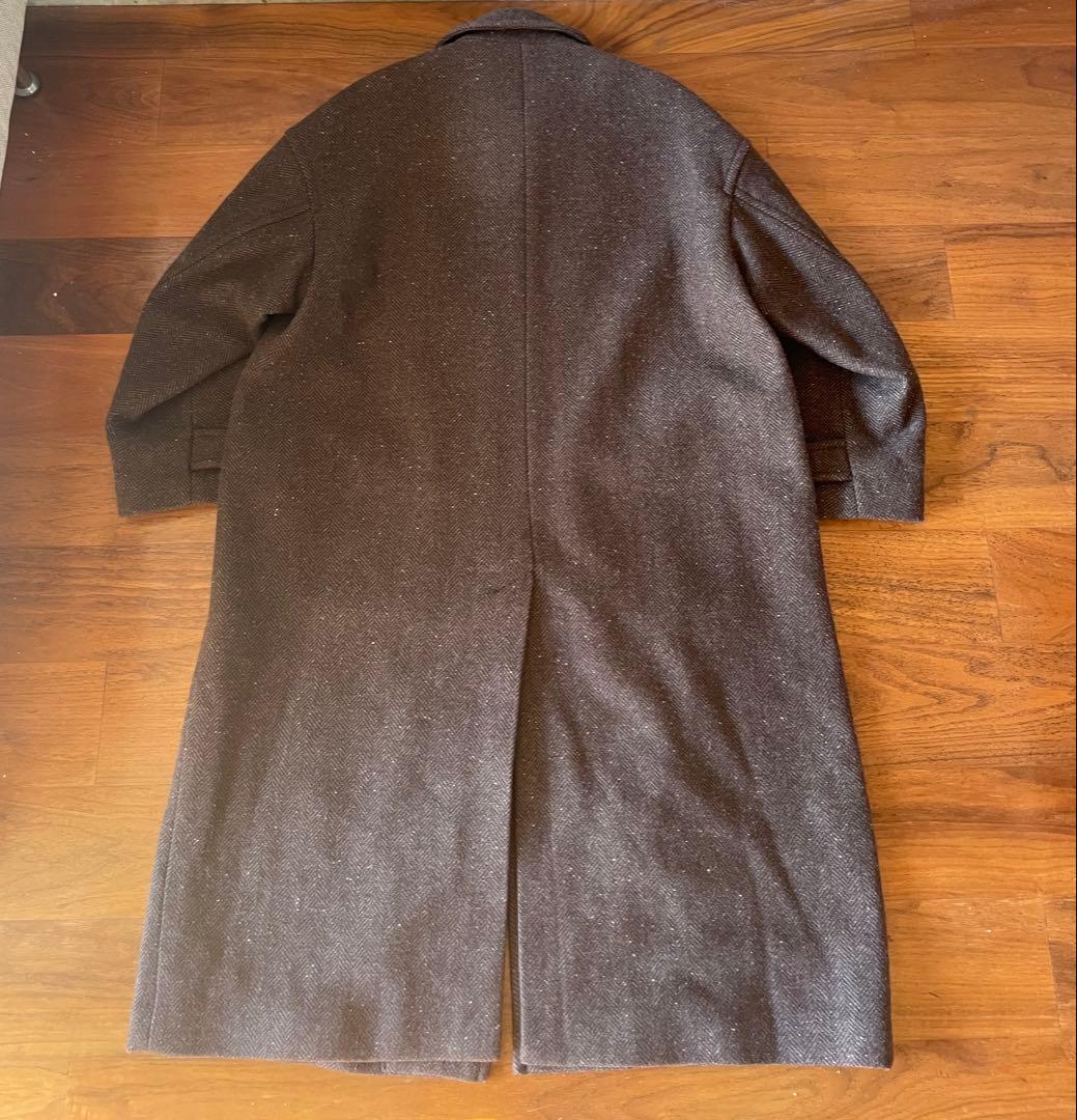 FREAK'S STORE 尾州ネップツイードステンカラーコート ブラウン