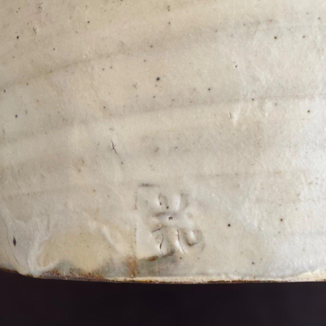 希少：花岡隆　粉引台皿　高台