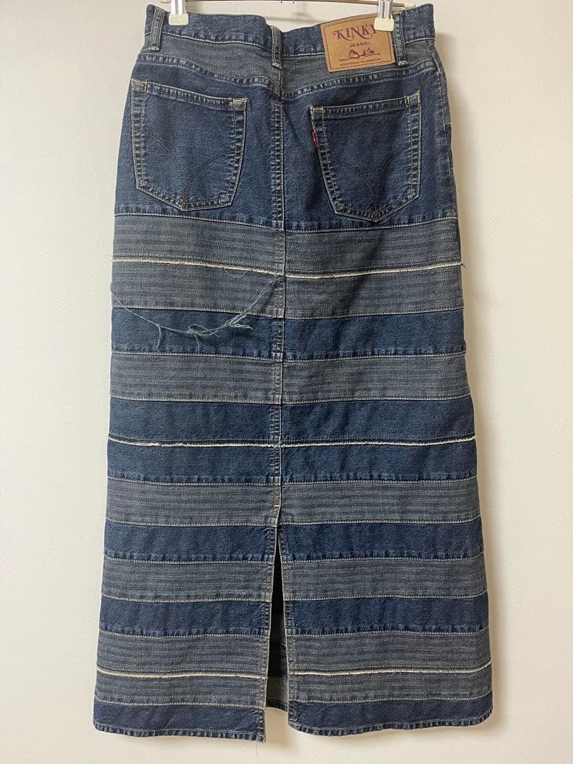 ヒステリックグラマー スクラッチロングデニムスカート