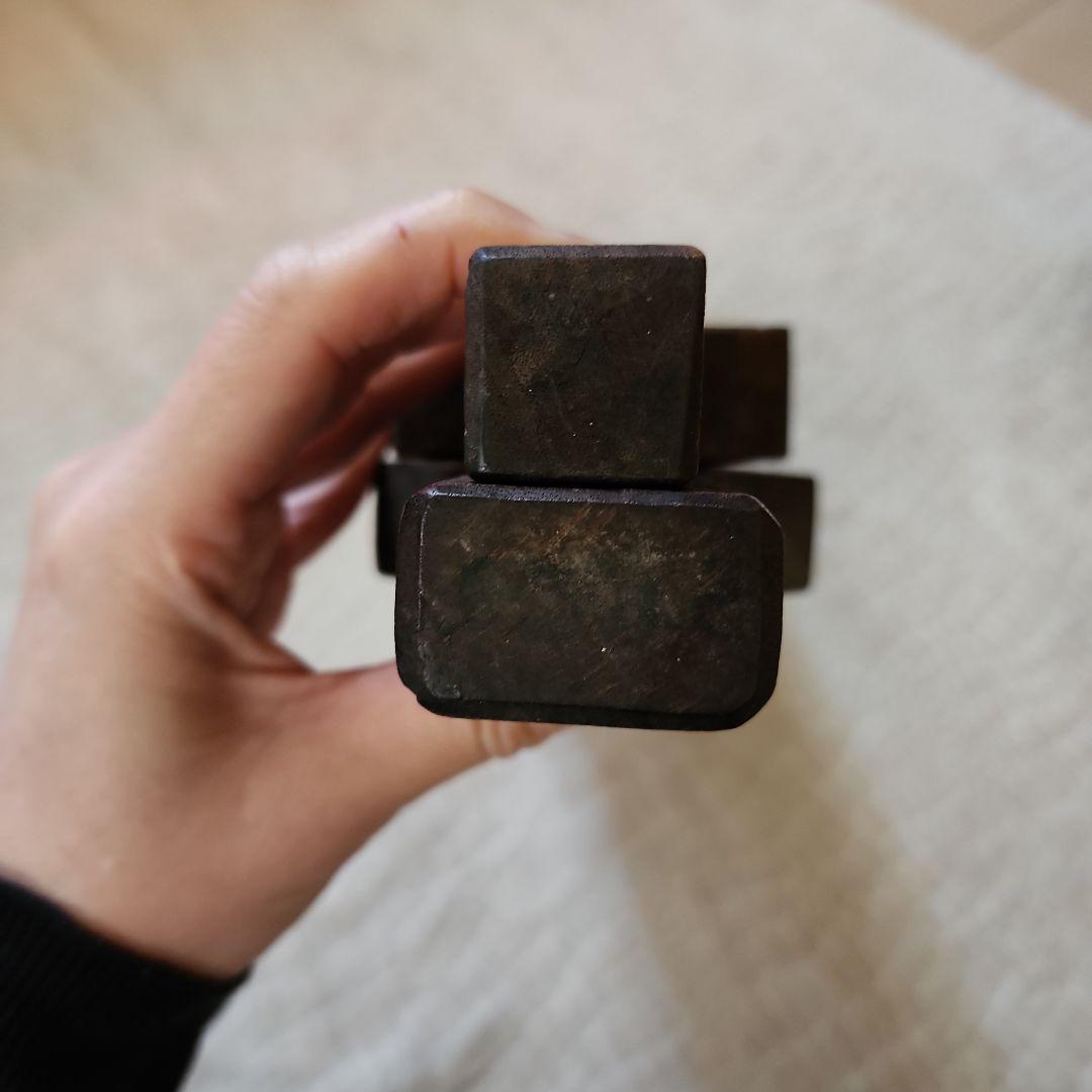 菓子木型2点セット-9　古い 木型 菓子型 和菓子 木製 古道具 古物