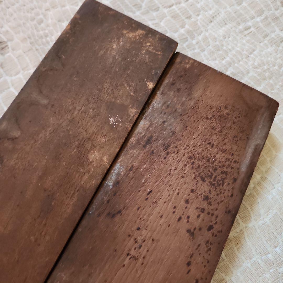 菓子木型2点セット-9　古い 木型 菓子型 和菓子 木製 古道具 古物