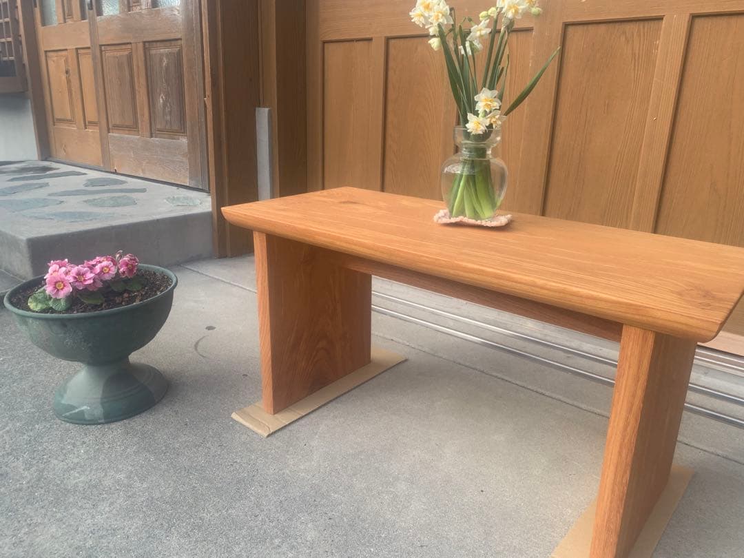 【MUKU】欅(ケヤキ)のベンチ，サイドテーブル