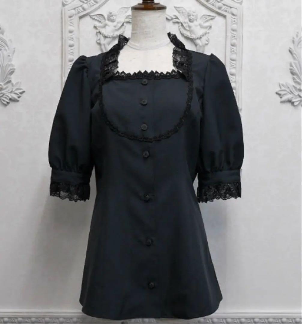 MIHO MATSUDAミホマツダ ブラウス ヴィズ ブラック Ｌサイズ