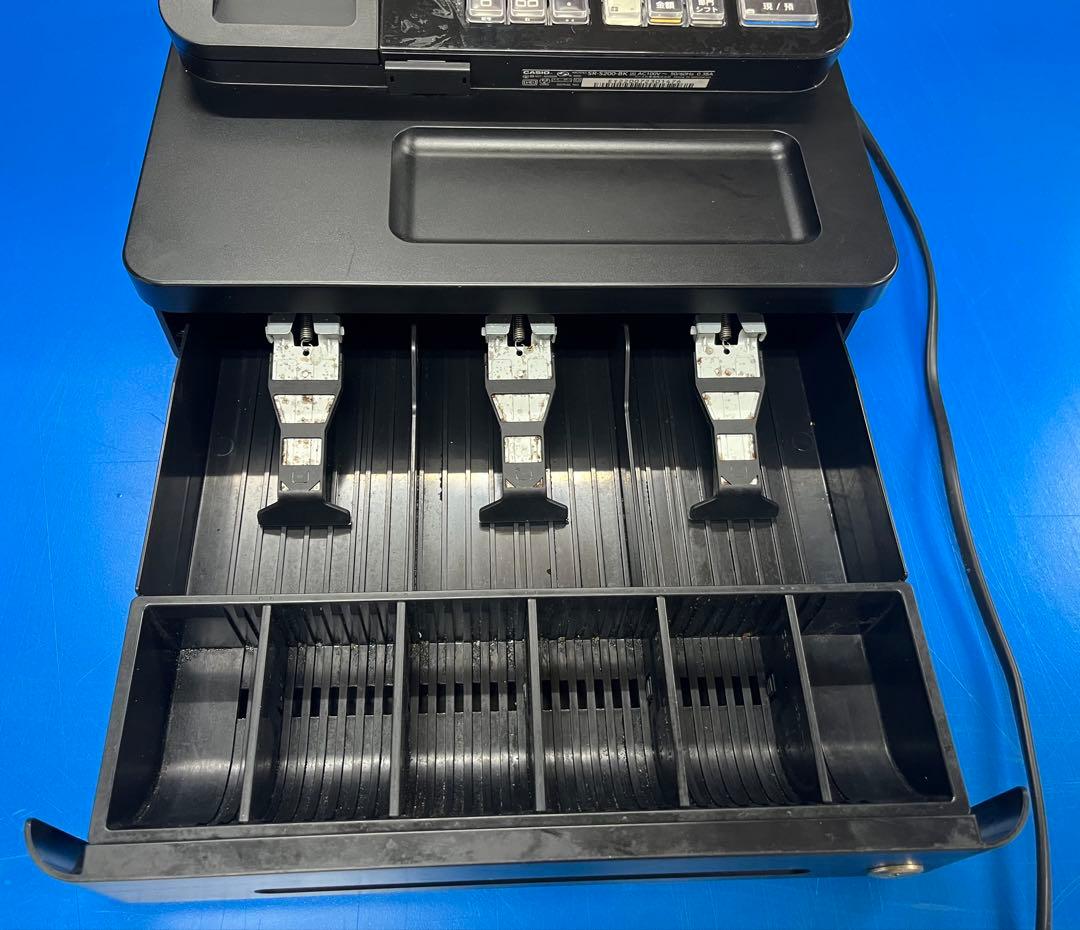 レジスターカシオ SR-S200 ブラック キャッシュレス端末接続対応モデル