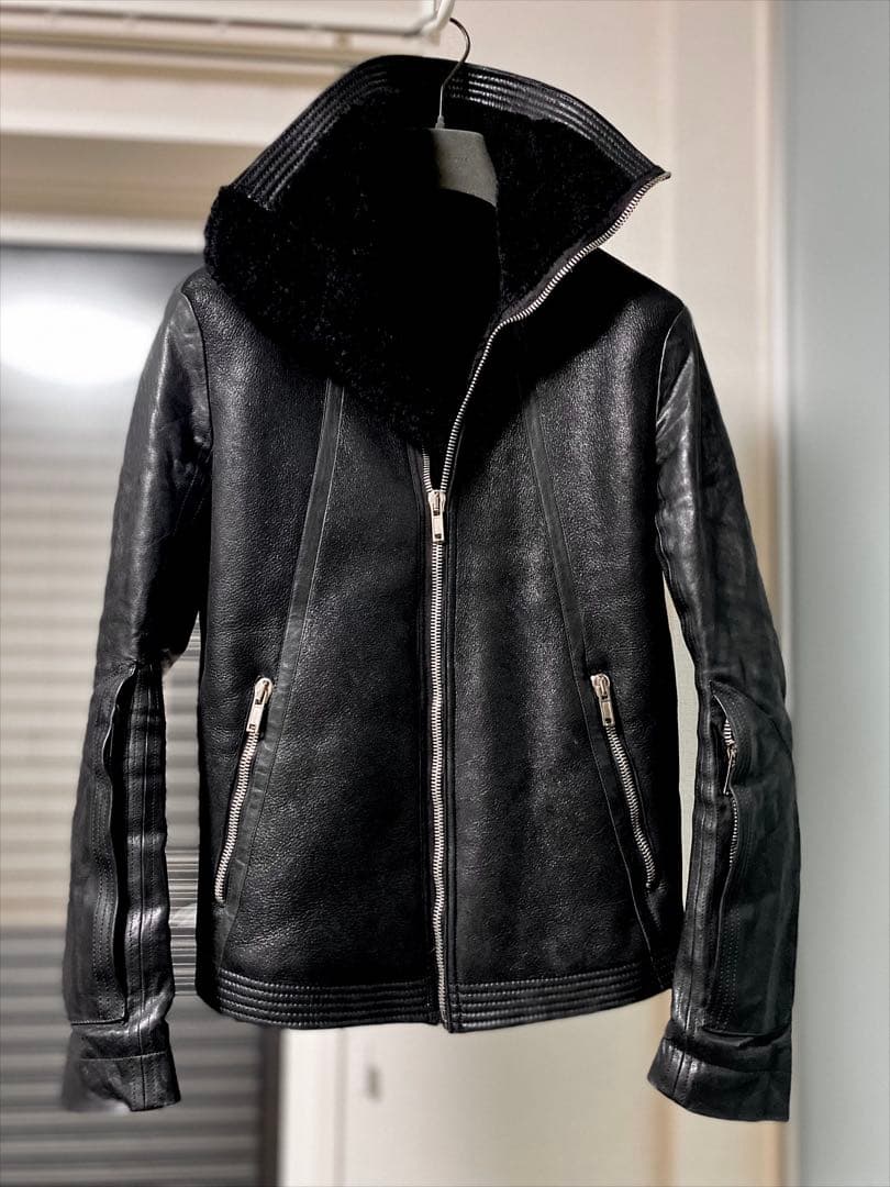 ジャケット・アウター Rick Owens mouton leather jacket drkshdw
