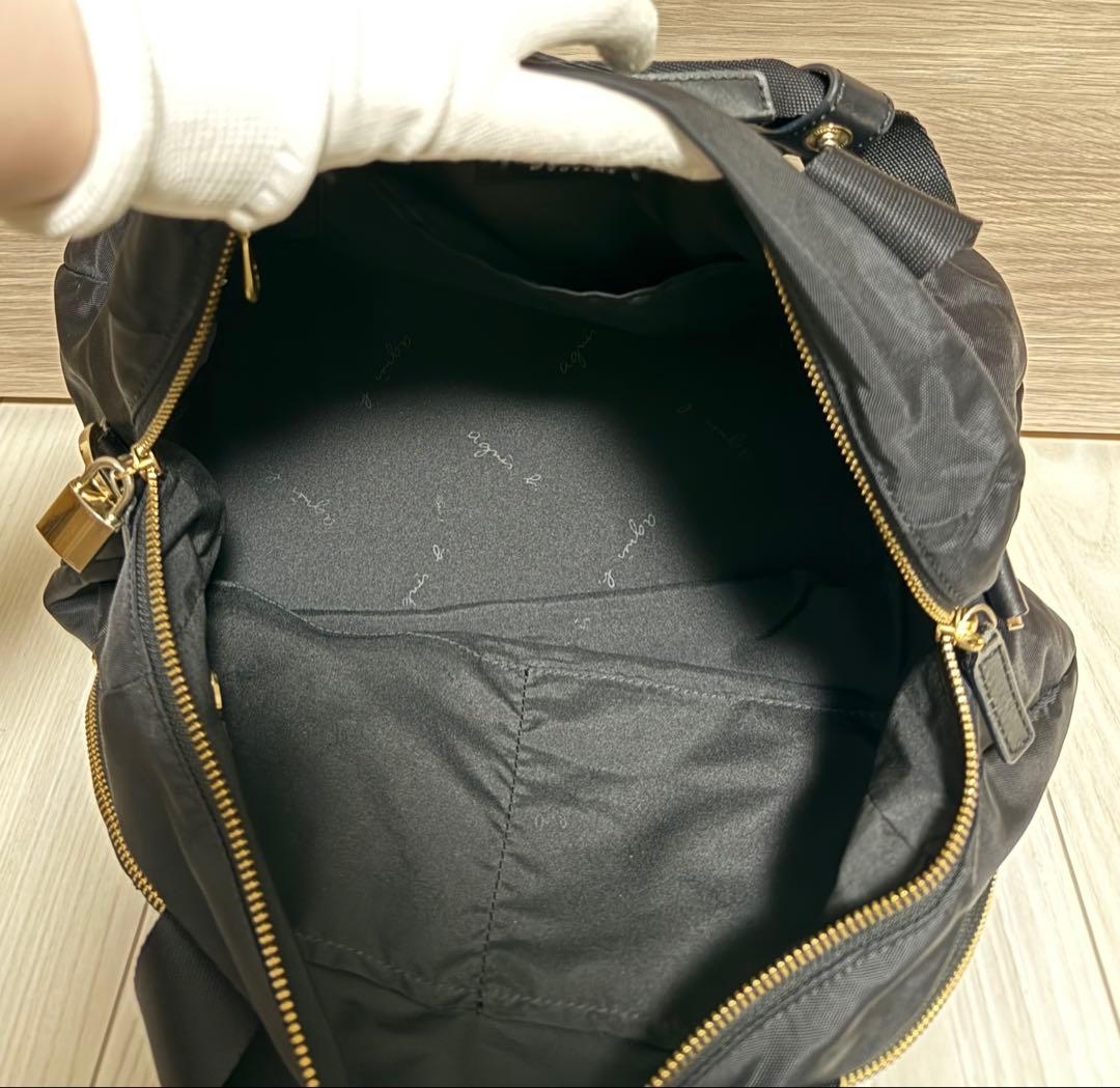 【美品】agnes b. VOYAGE ボストンバッグ 2way ブラック