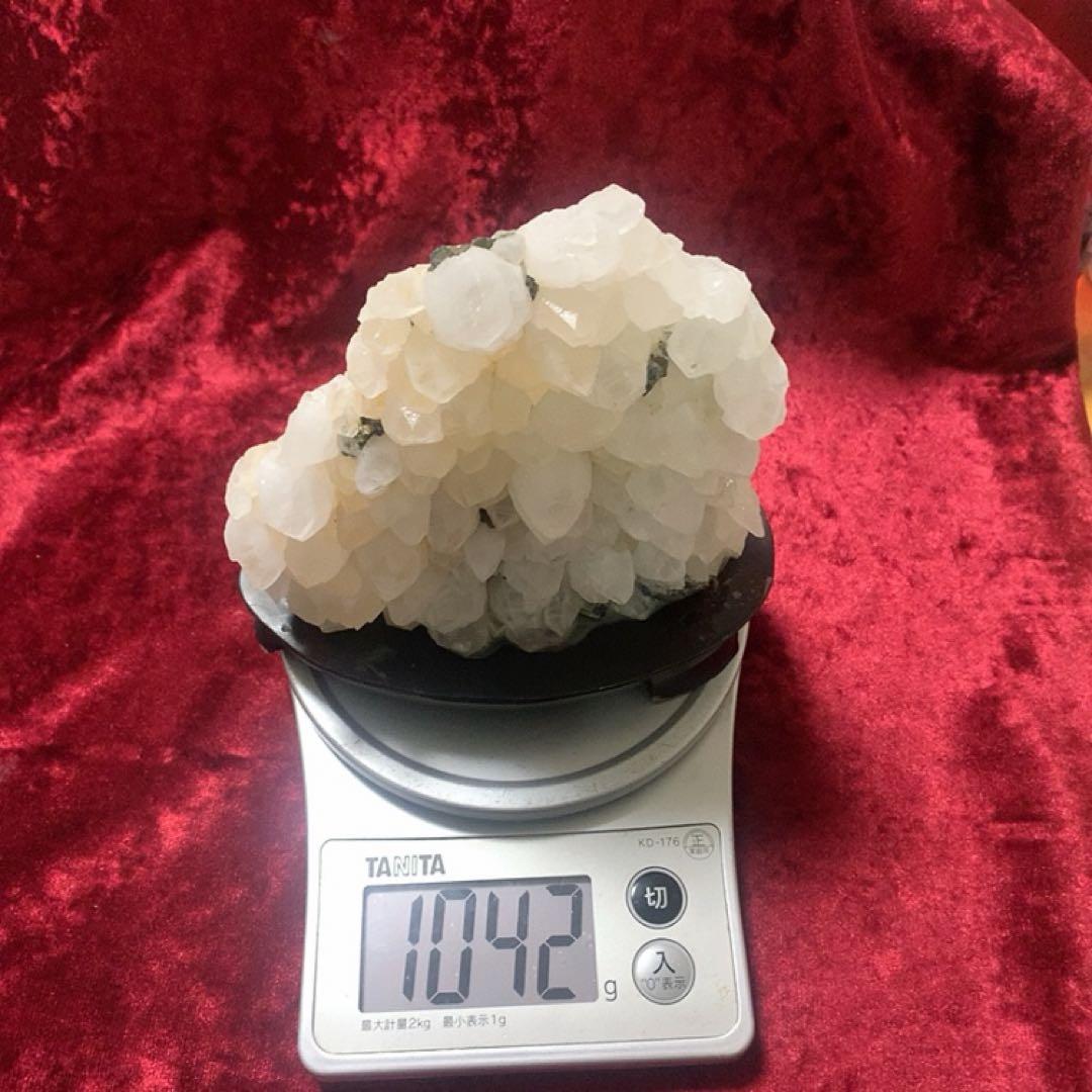 水晶クラスター黄鉄鉱入り　青森産