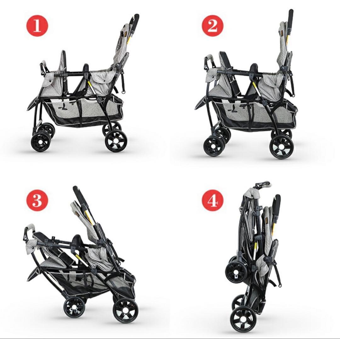 値下げ中✨新品未使用未開封✨besrey BR-C708S 2人乗りベビーカー