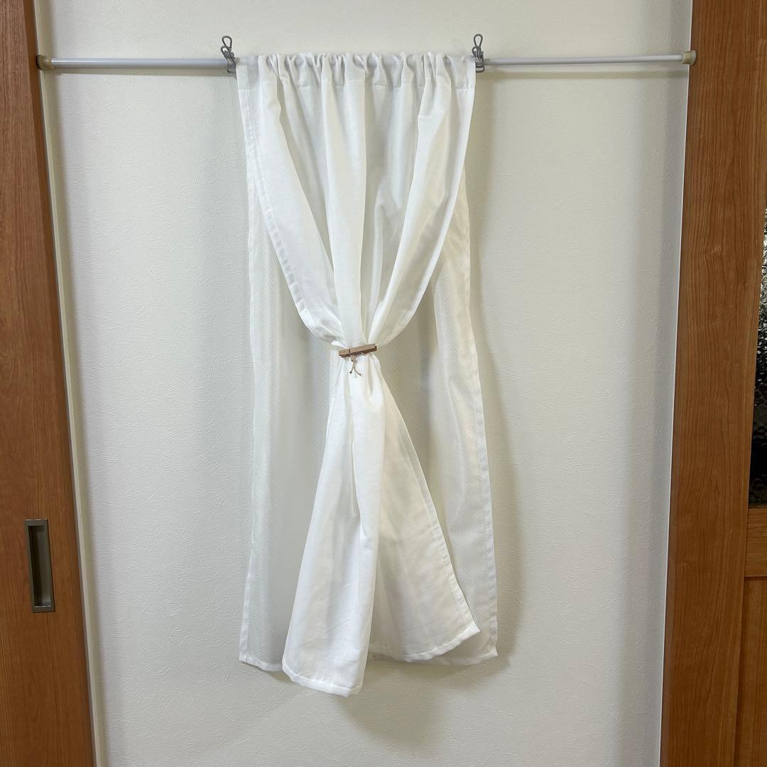 【NANA】二重カフェカーテン　ダブルガーゼ　ミラーレース　オーダー品