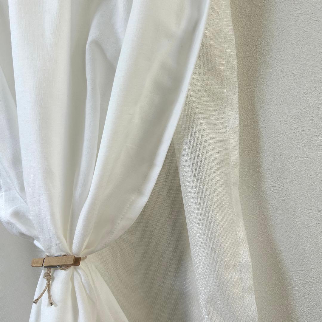 【NANA】二重カフェカーテン　ダブルガーゼ　ミラーレース　オーダー品