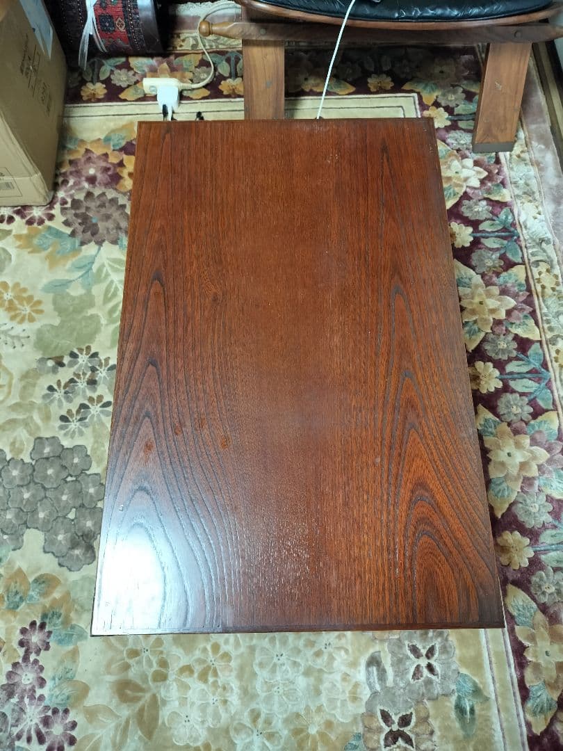 欅無垢箪笥4段　小物入れ9引き出し ダークブラウン内部桐無垢　和家具