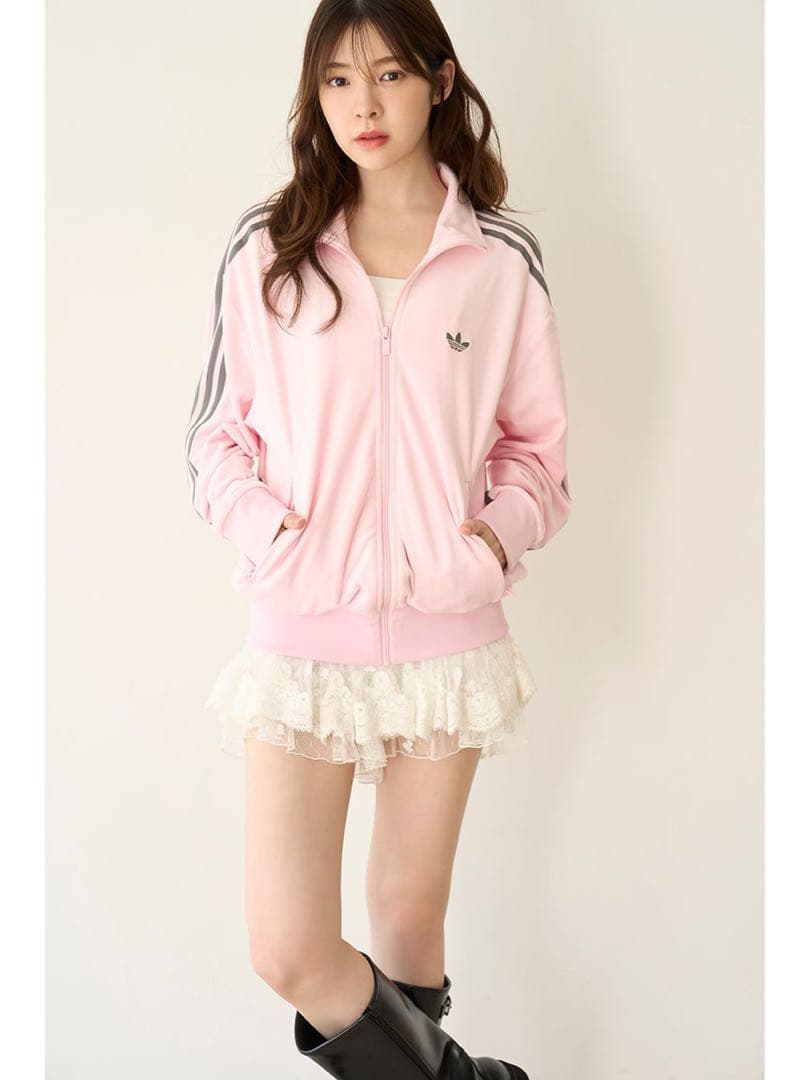 SNIDEL adidas ベロアトラックジャケット XS ピンク