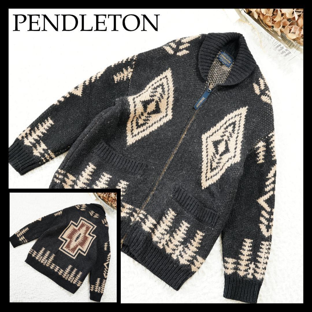 【美品】PENDLETON　ペンドルトン　ネイティブ柄ジップアップカーディガン