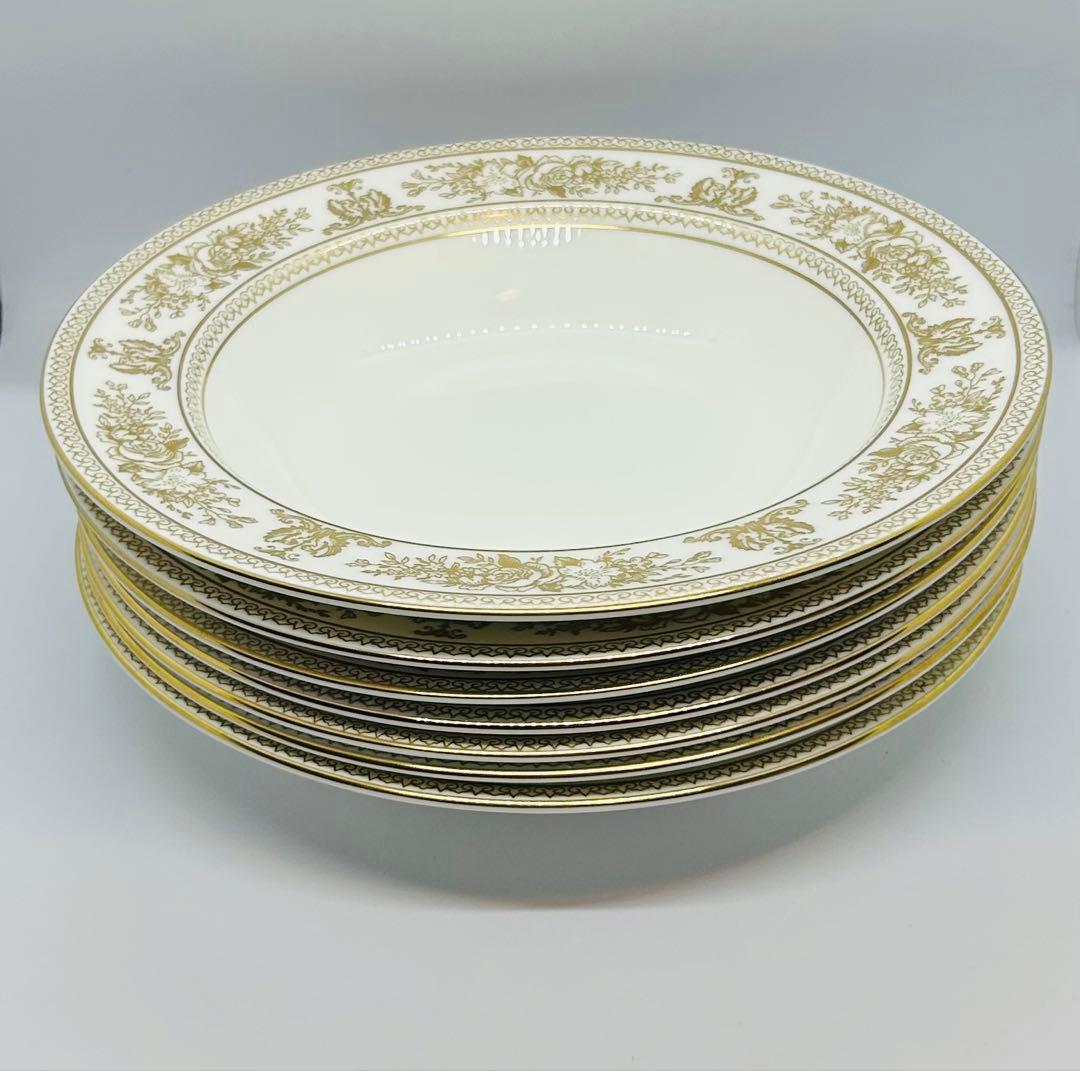希少・未使用新品  コロンビア ゴールド スープ皿7枚セット