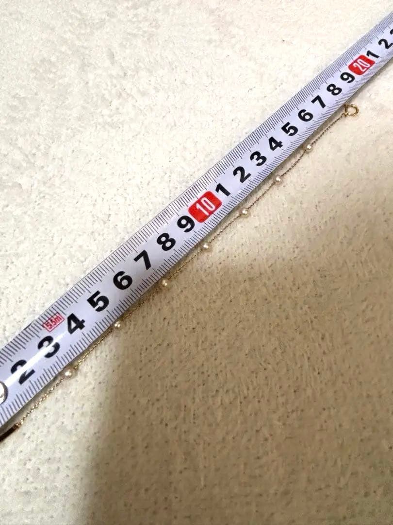 K18ブレスレット　ミニパール　ゴールドブレスレット18cm 18金