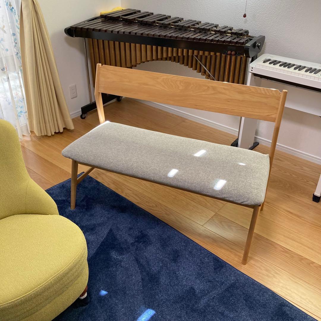 【クリーニング張り替え済】unicoウニコ SIGNEシグネ　ベンチバックレスト