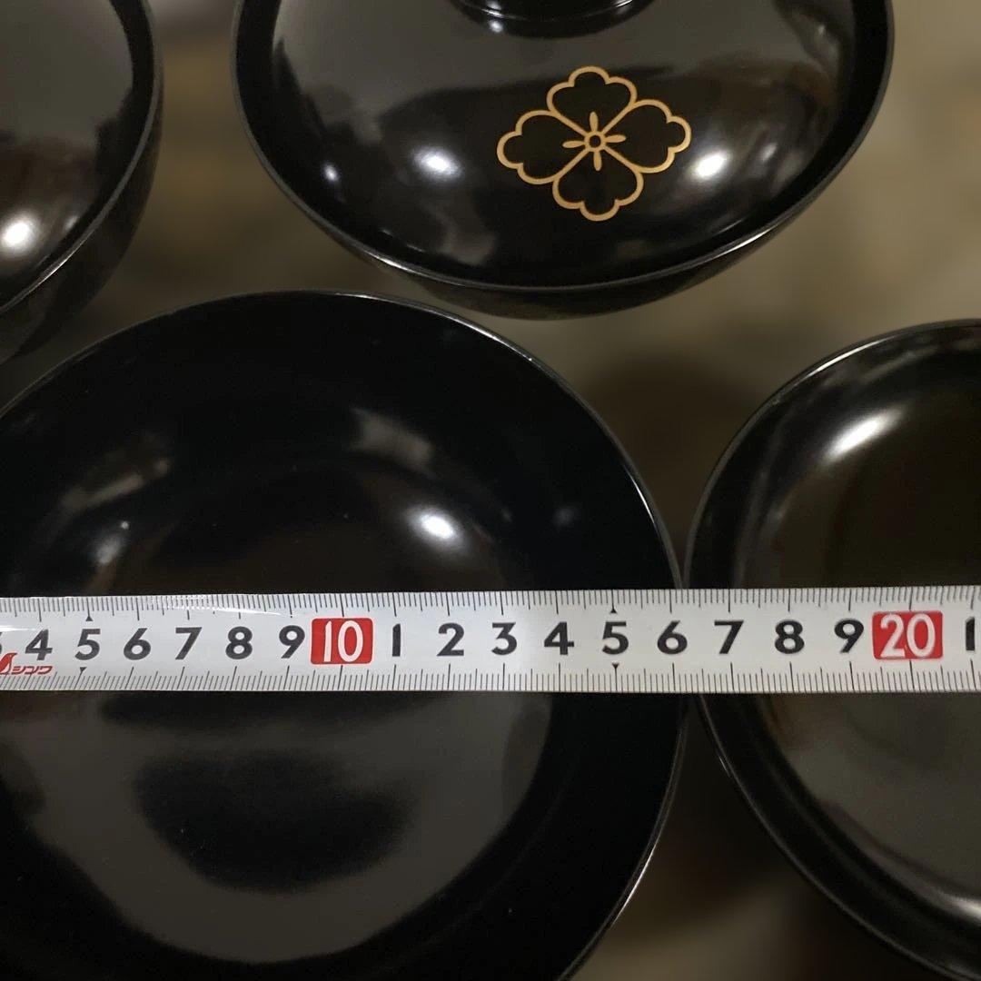 茶道具　輪島塗　煮物椀　懐石道具　5個　大振り