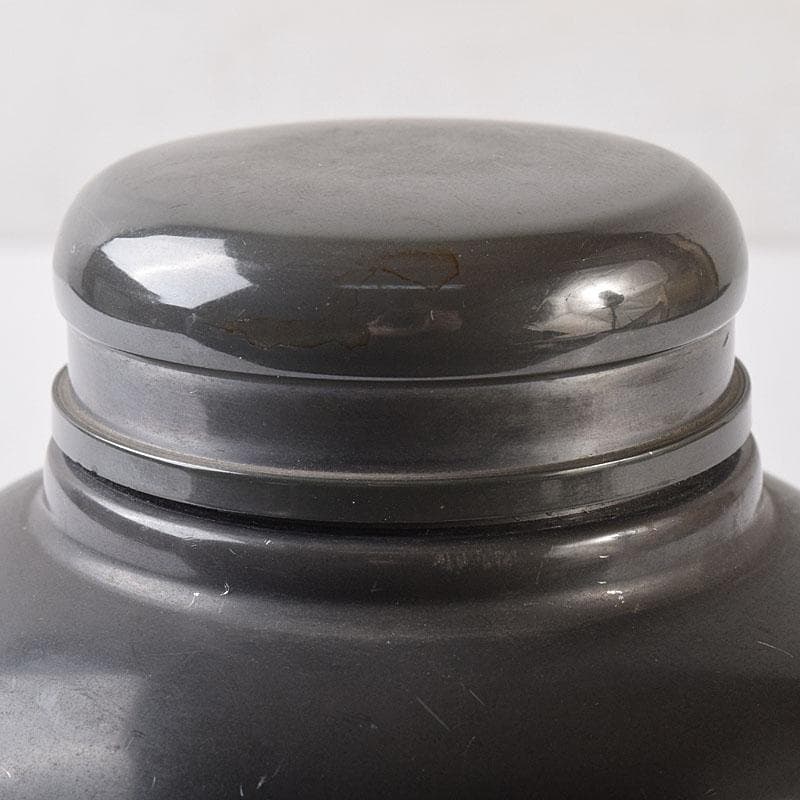 煎茶道具　錫製　茶壷　茶心壷　約718g　F　R8746